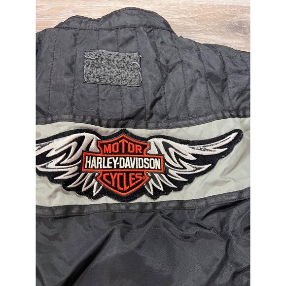 Vintage Harley-Davidson Black & Gray Motorcycle Jacket Large U3 - Picture 9 of 9